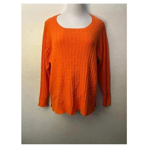 Jcpenney Orange Crew-Neck Plus-Size Sweater 3X - Picture 4 of 10